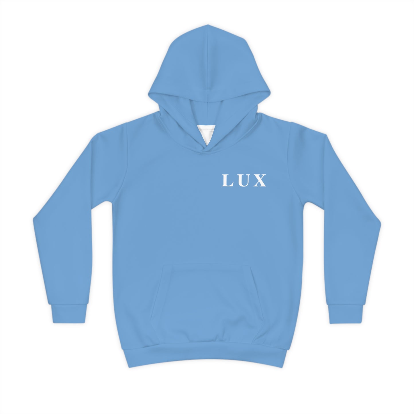 Light Blue Kid's "LUX" Hoodie (2Y-13Y)