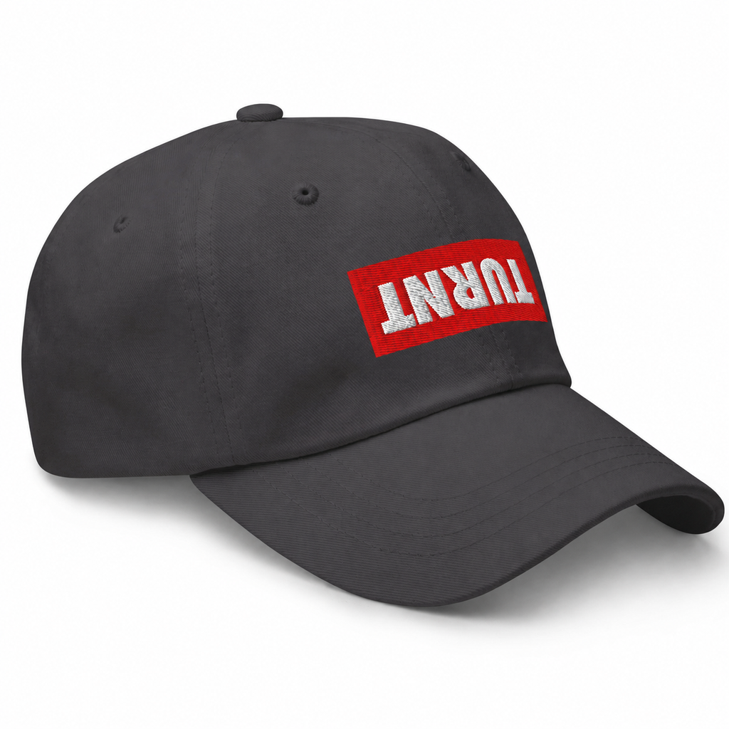 TURNT CHARCOAL DAD HAT – LUXHATSCO SIGNATURE EMBROIDERED CAP
