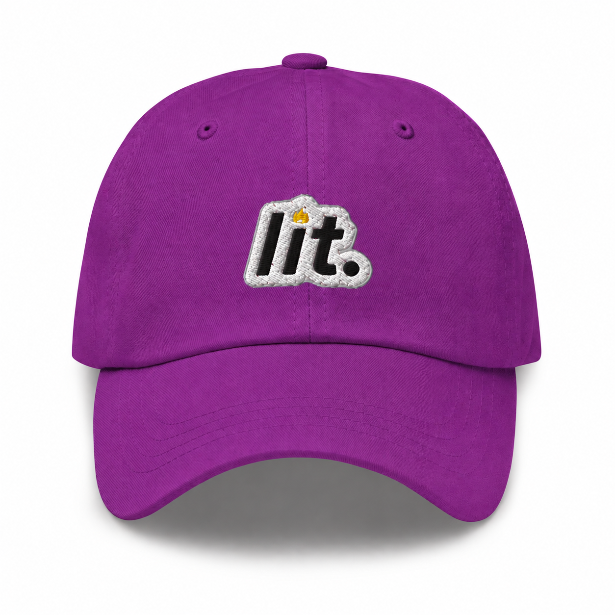 LIT PURPLE DAD HAT – LUXHATSCO SIGNATURE EMBROIDERED CAP