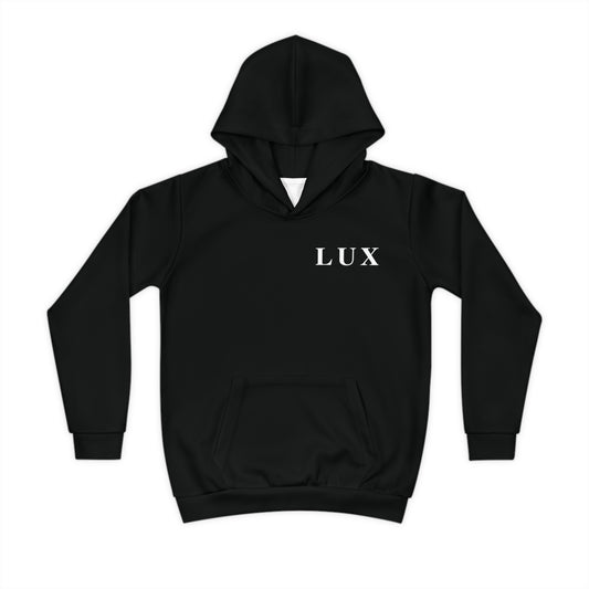 Black Kid's "LUX" Hoodie (2Y-13Y)