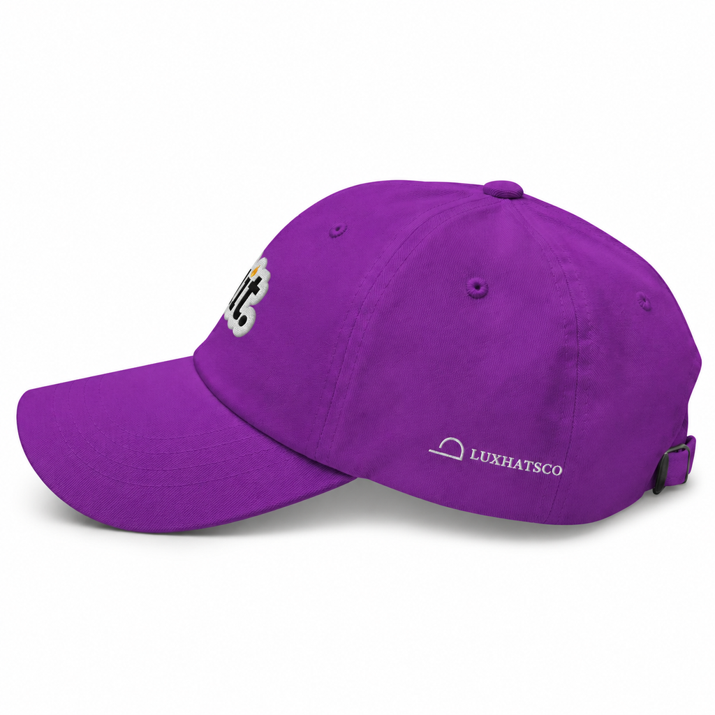 LIT PURPLE DAD HAT – LUXHATSCO SIGNATURE EMBROIDERED CAP
