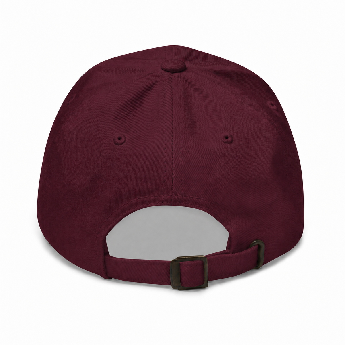NO CAP BURGUNDY DAD HAT – LUXHATSCO SIGNATURE EMBROIDERED CAP