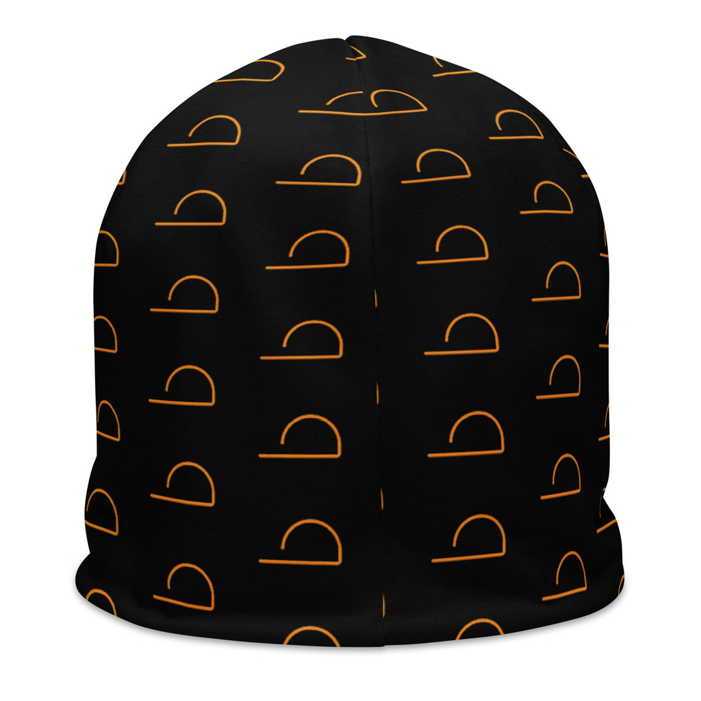 Black LUXHATSCO Symbol Beanie back view
