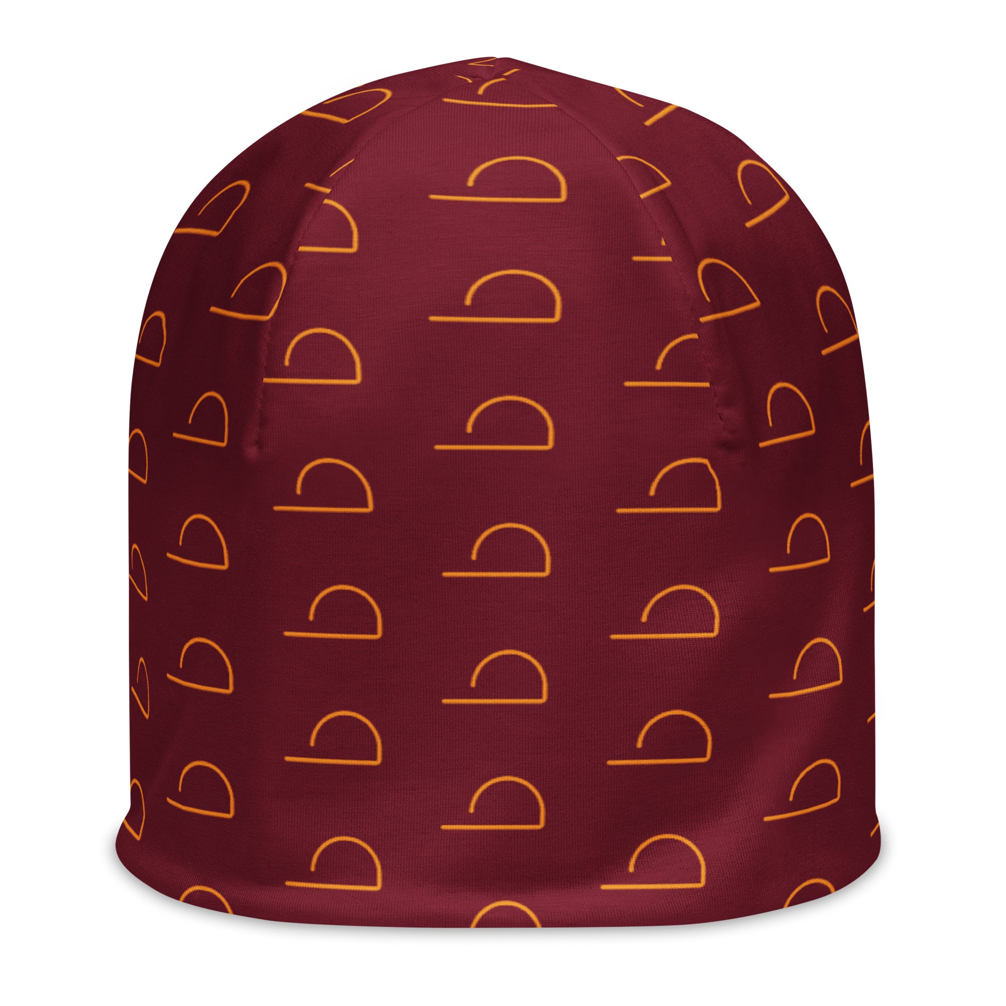 Burgundy LUXHATSCO Symbol Beanie front view
