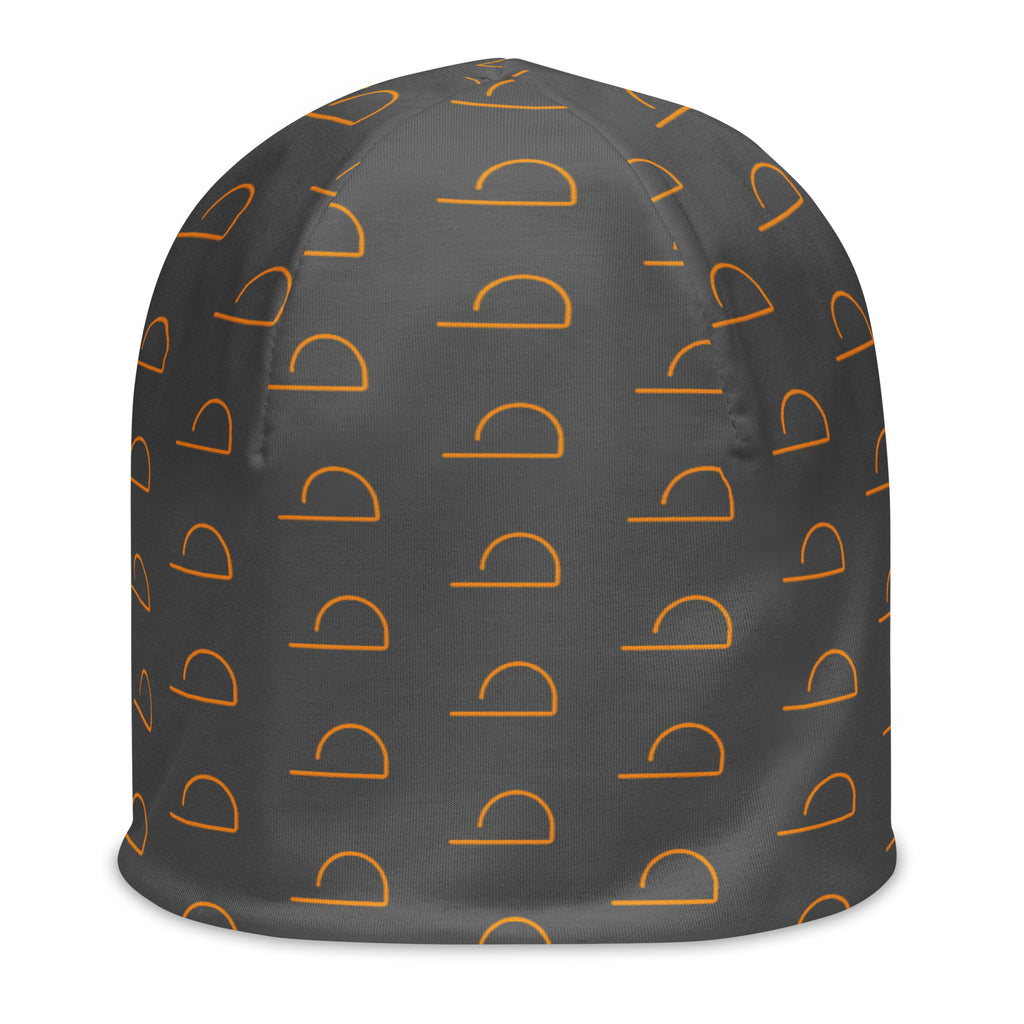 Gray LUXHATSCO Symbol Beanie front view