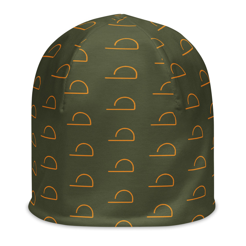 Olive LUXHATSCO Symbol Beanie back view