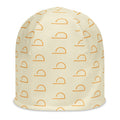 Apricot White LUXHATSCO Symbol Beanie front view