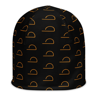 Black LUXHATSCO Symbol Beanie front view