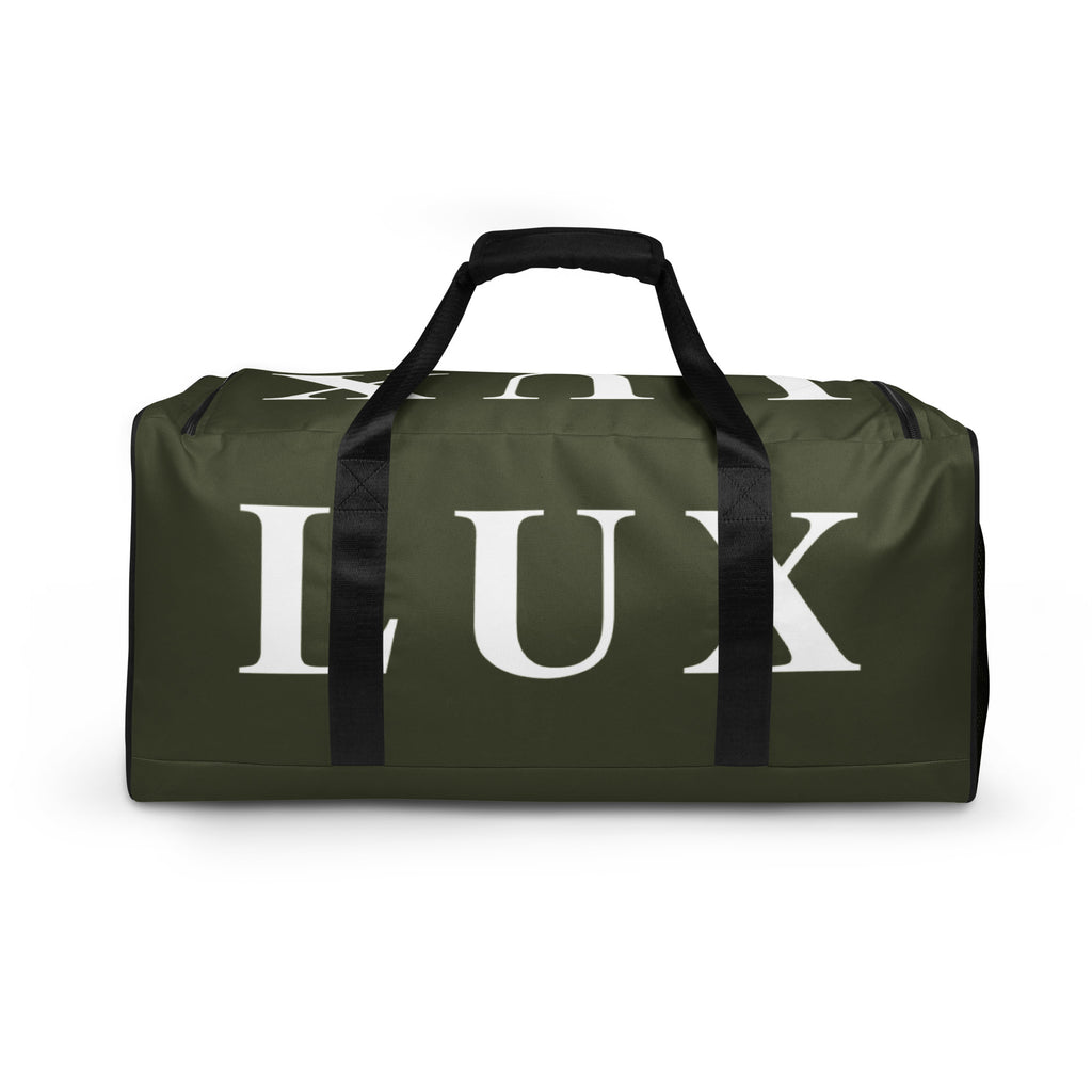 Olive LUX Duffle Bag back  view