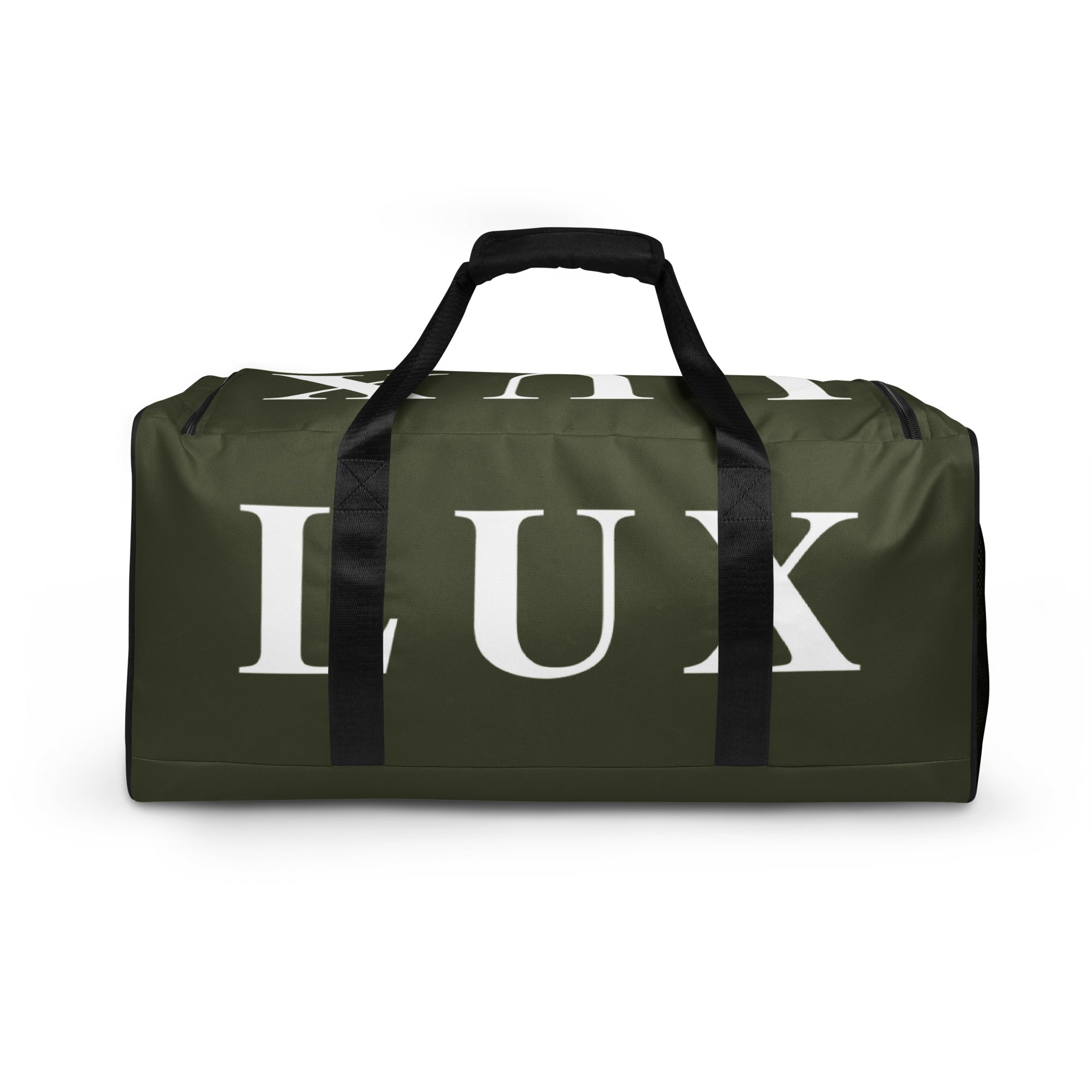 Olive LUX Duffle Bag back  view