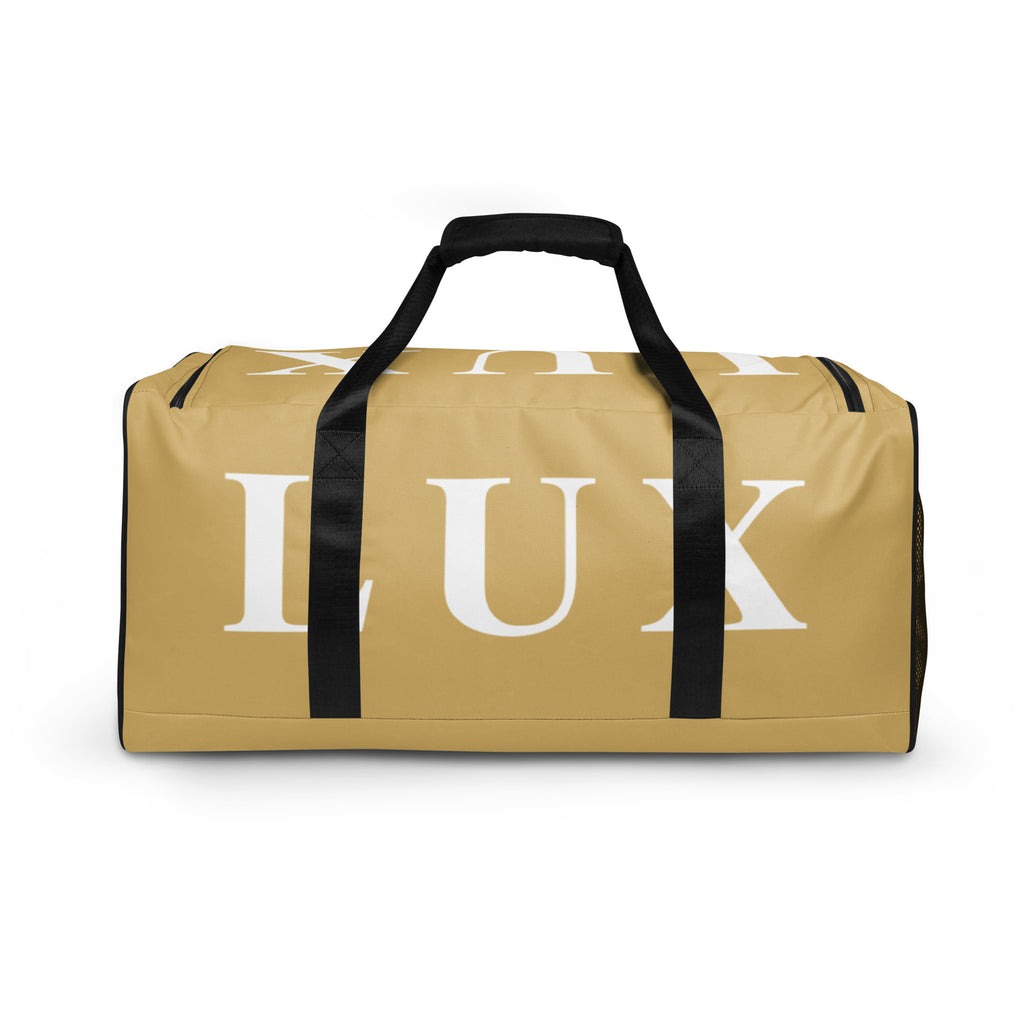 Golden Tan LUX Duffle Bag back view