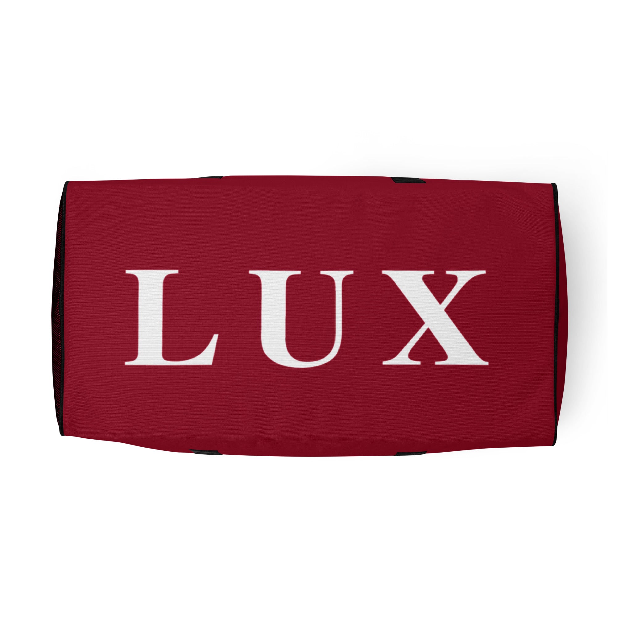 Maroon LUX Duffle Bag bottom view