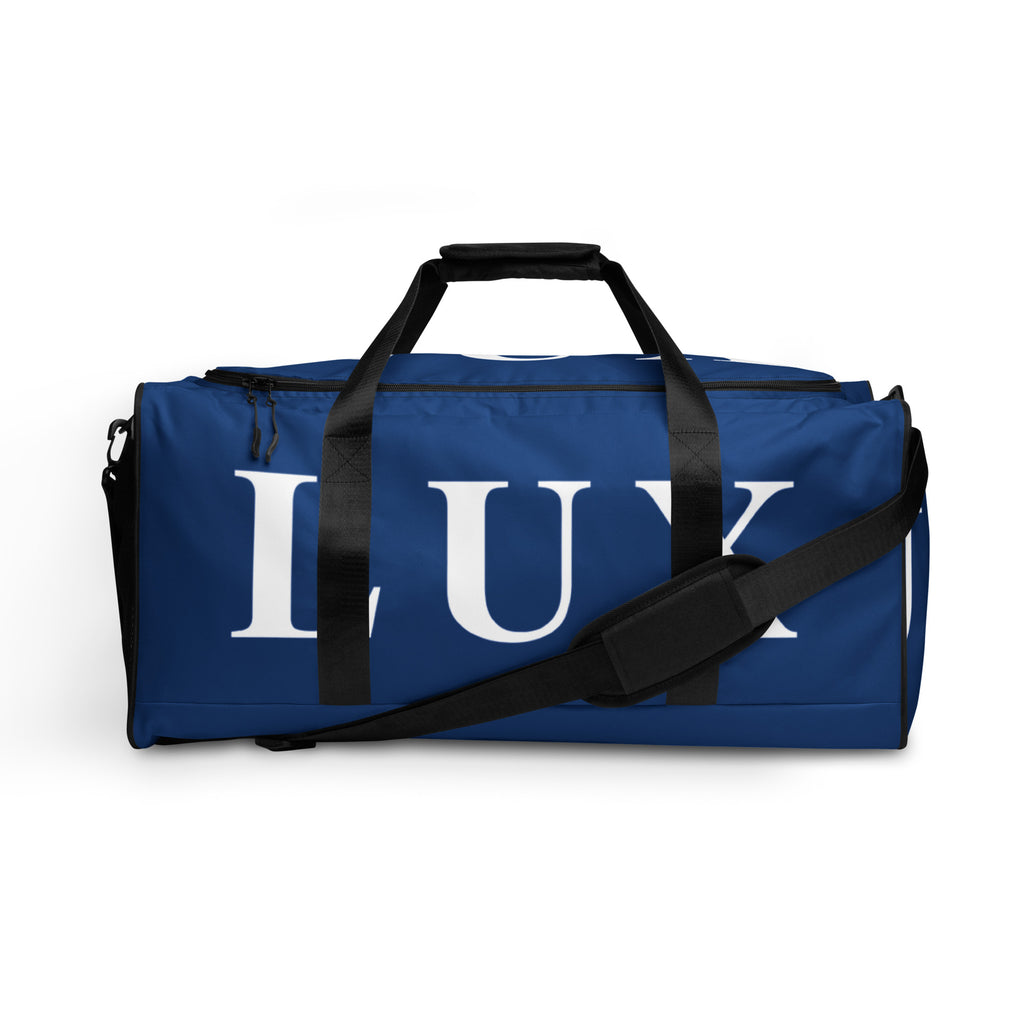 Navy LUX Duffle Bag front view
