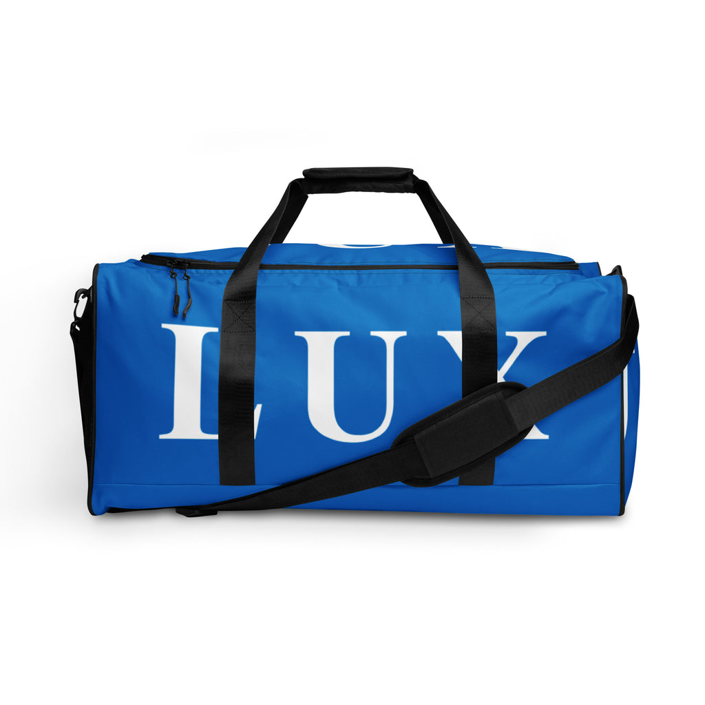 Royal Blue LUX Duffle Bag front view