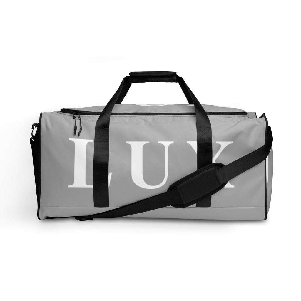 Light Grey LUX Duffle Bag front view