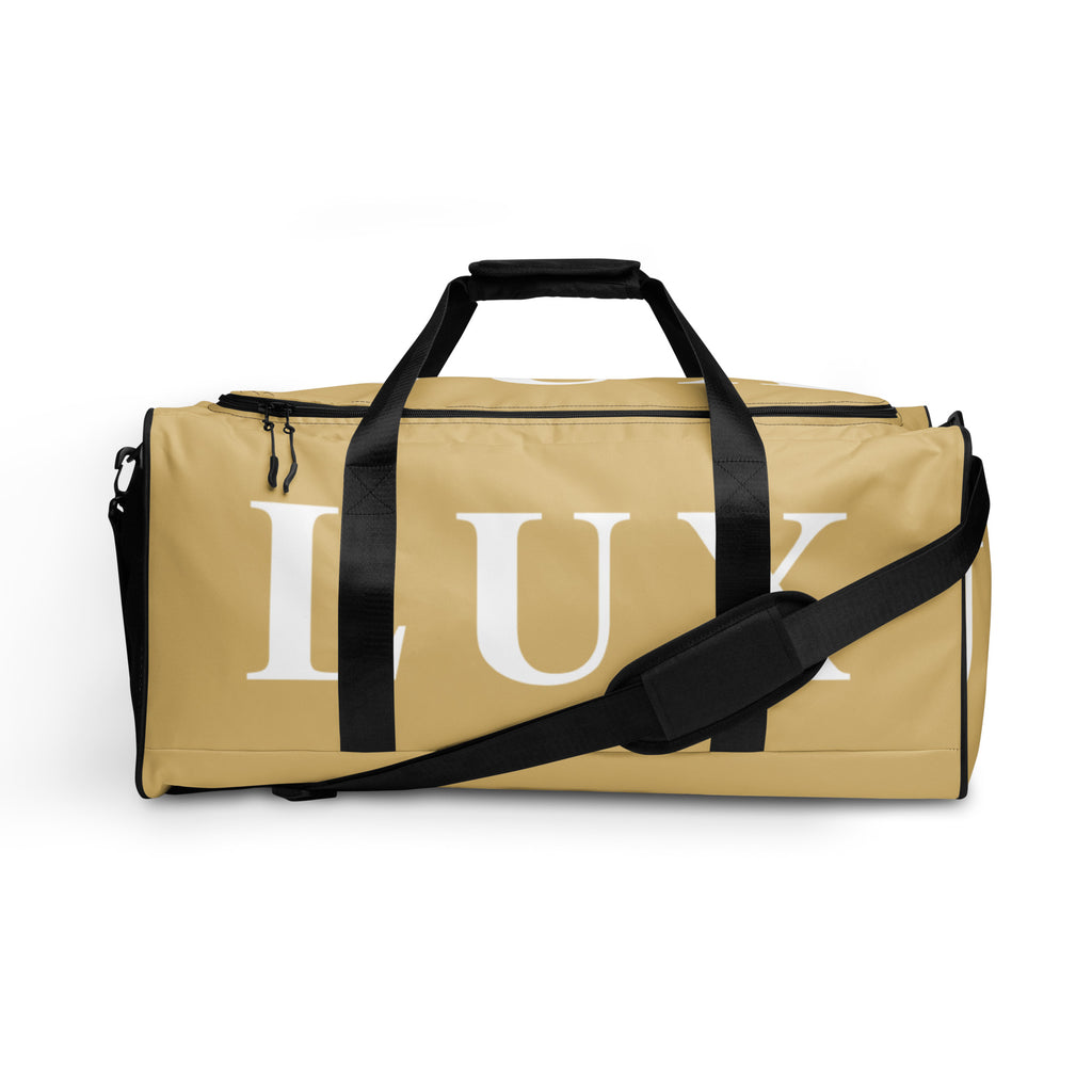 Golden Tan LUX Duffle Bag front view