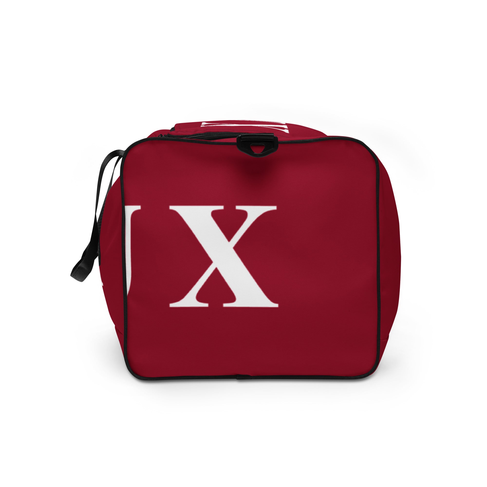 Maroon LUX Duffle Bag right side view 