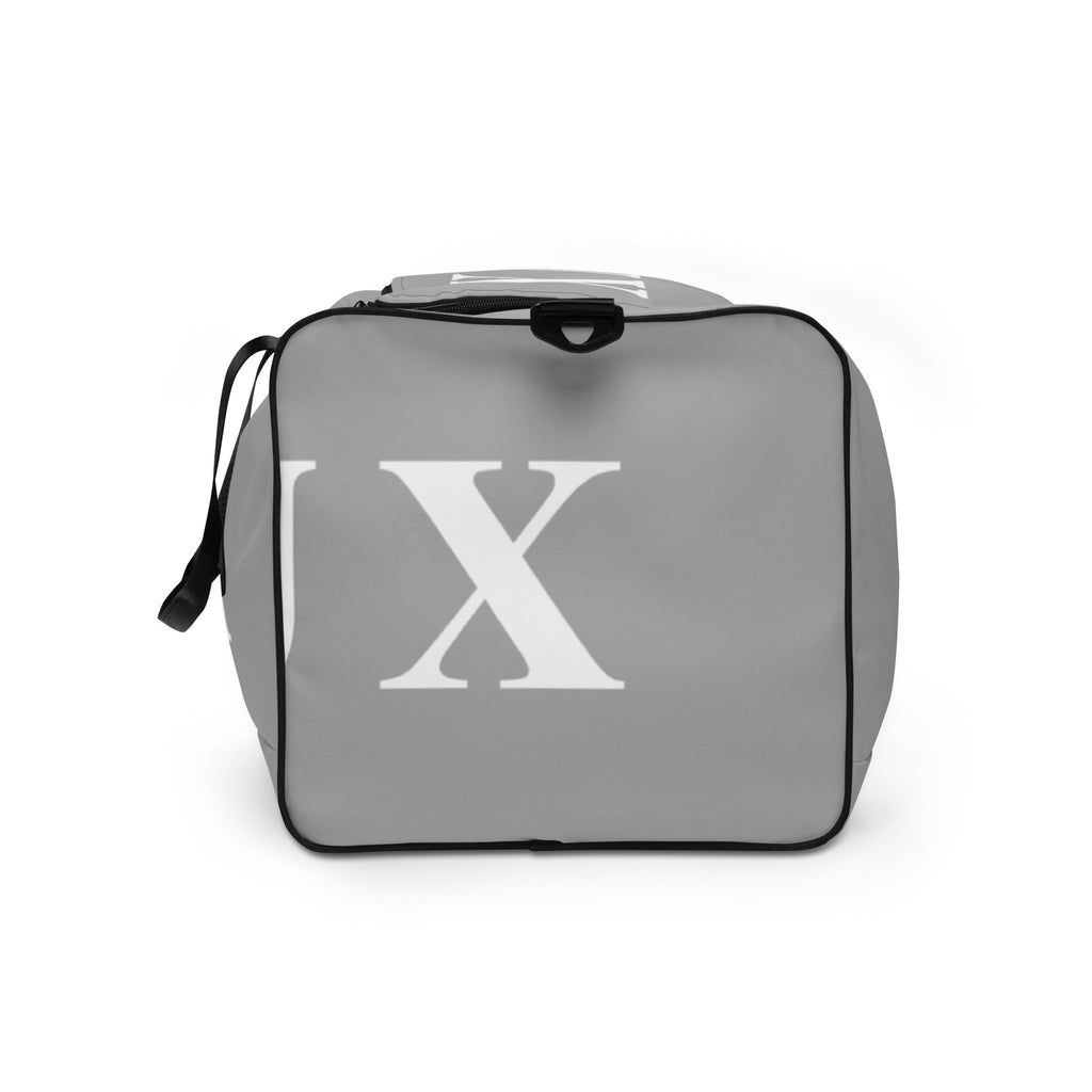 Light Grey LUX Duffle Bag left side view