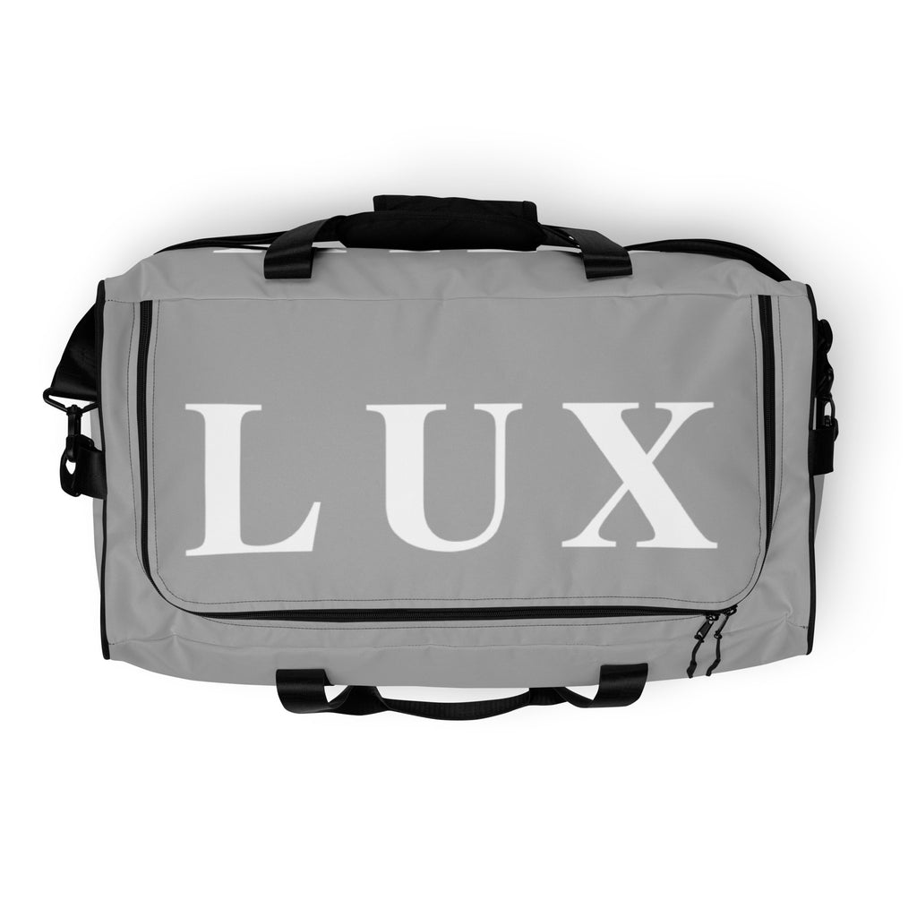 Light Grey LUX Duffle Bag top view