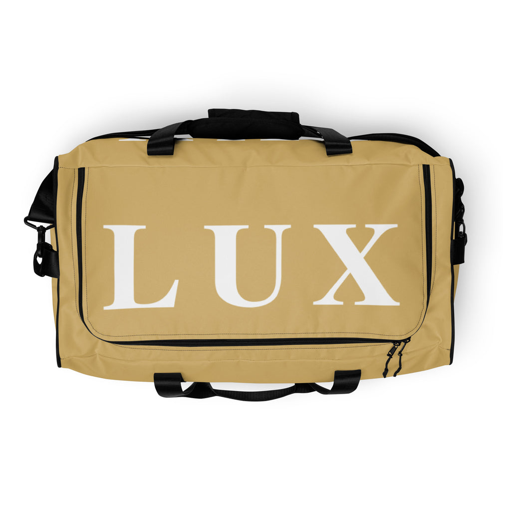 Golden Tan LUX Duffle Bag top view