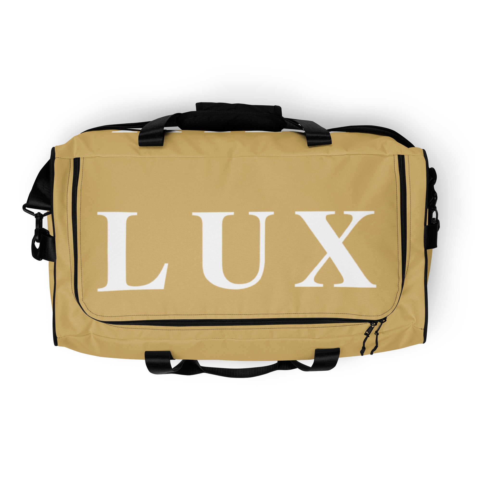 Golden Tan LUX Duffle Bag top view