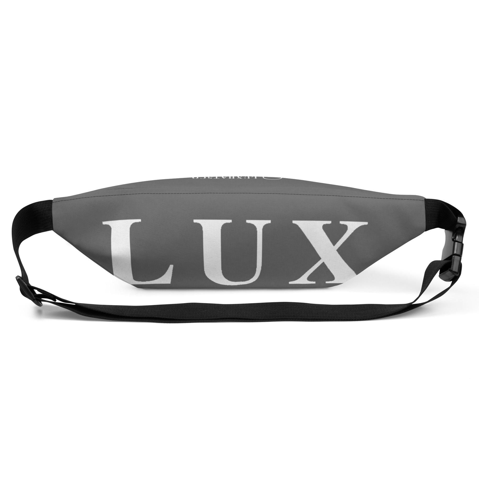Stone Gray Lux Fanny Pack – water-resistant material close-up