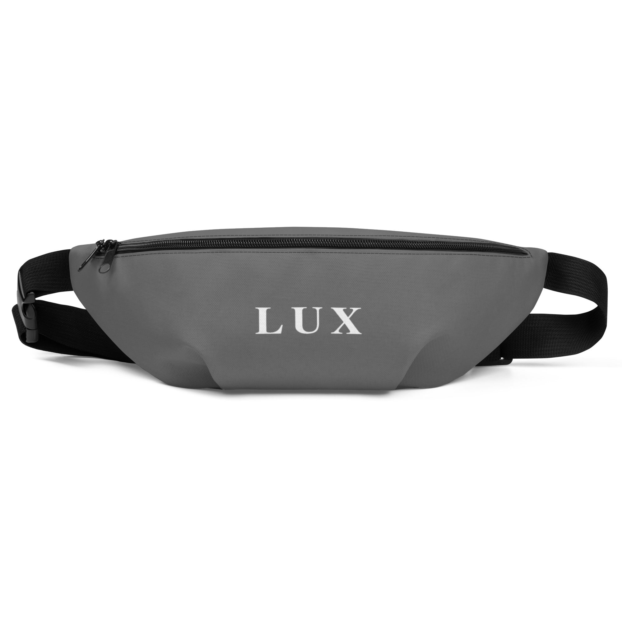 Stone Gray Lux Fanny Pack – front view