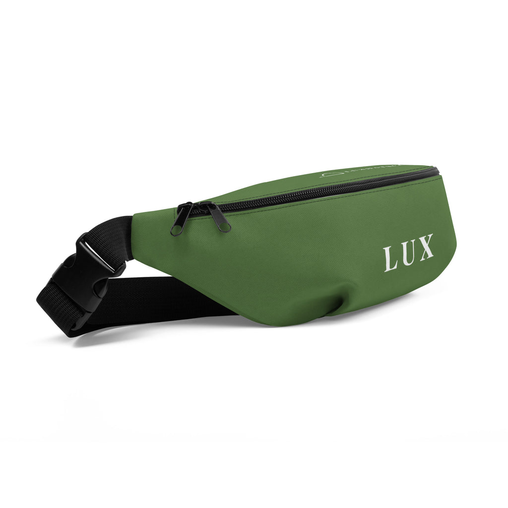 Fern Green Lux Fanny Pack – side view showing adjustable strap