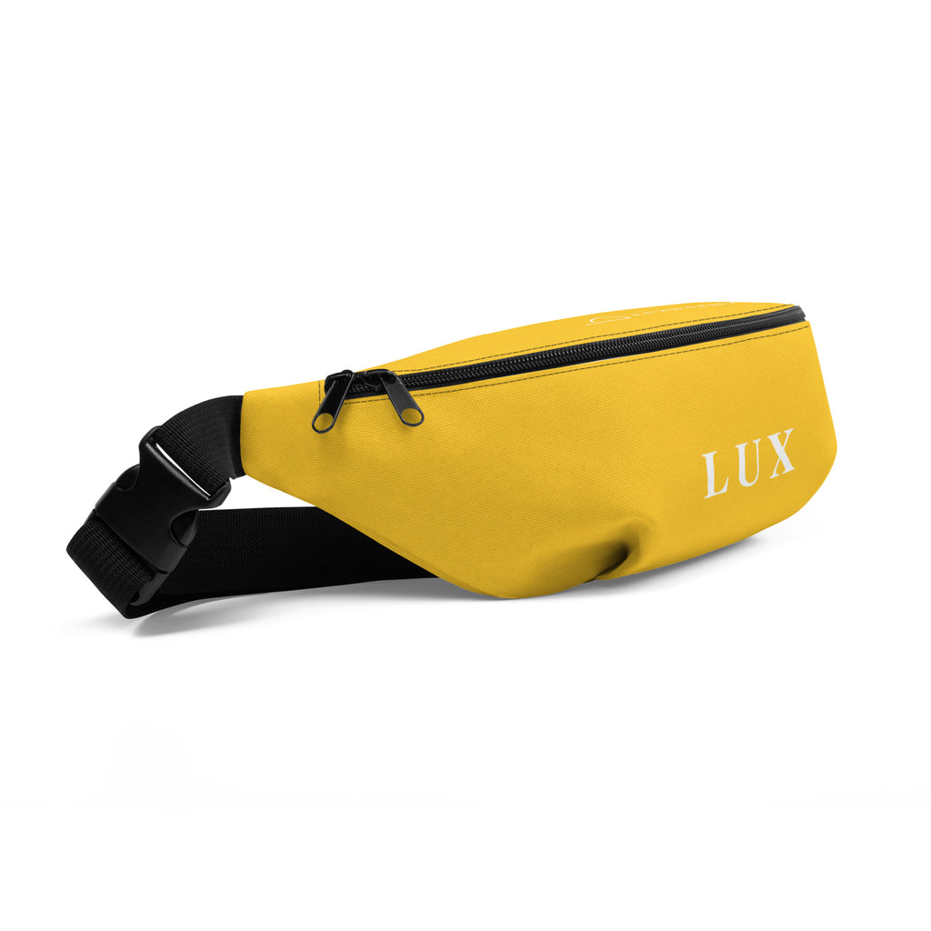 Sunflower Yellow Lux Fanny Pack – side view showing adjustable strap