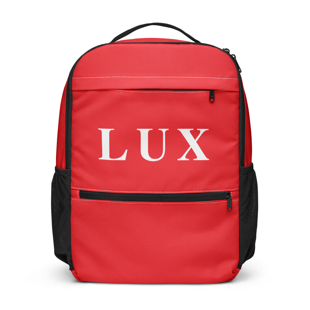 Berry Red LUX Utility Backpack front view