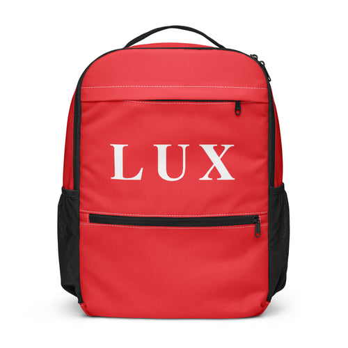 Berry Red LUX Utility Backpack front view