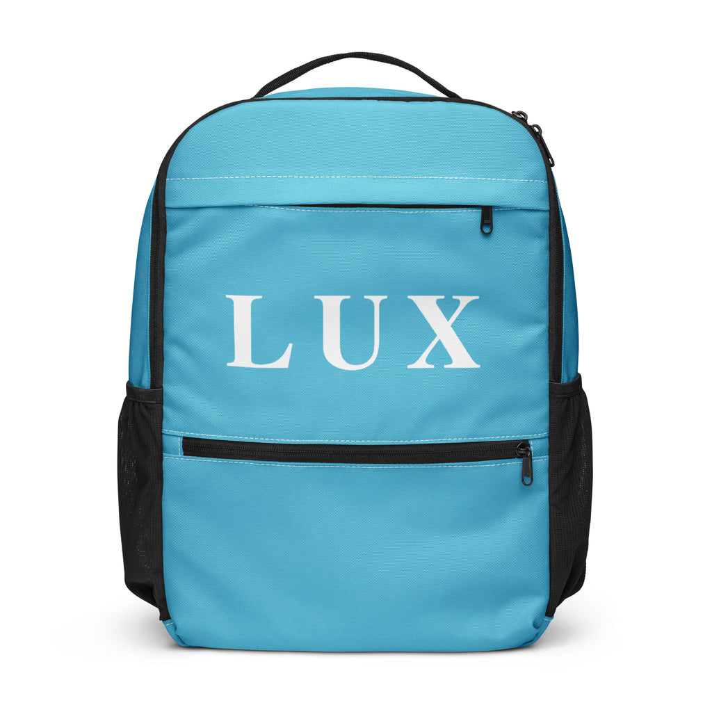 DeepSky Blue LUX Utility Backpack front view