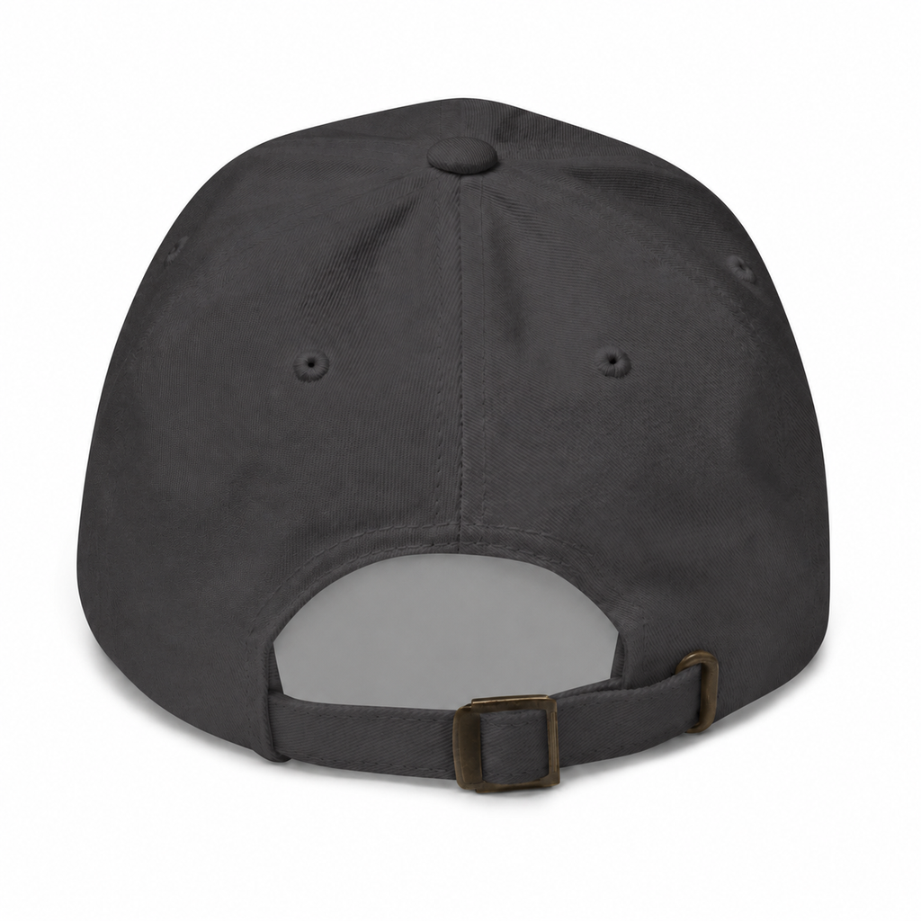 TURNT CHARCOAL DAD HAT – LUXHATSCO SIGNATURE EMBROIDERED CAP