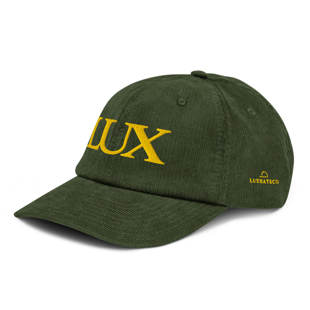 Green Bay Corduroy Lux Hat side view, men and women
