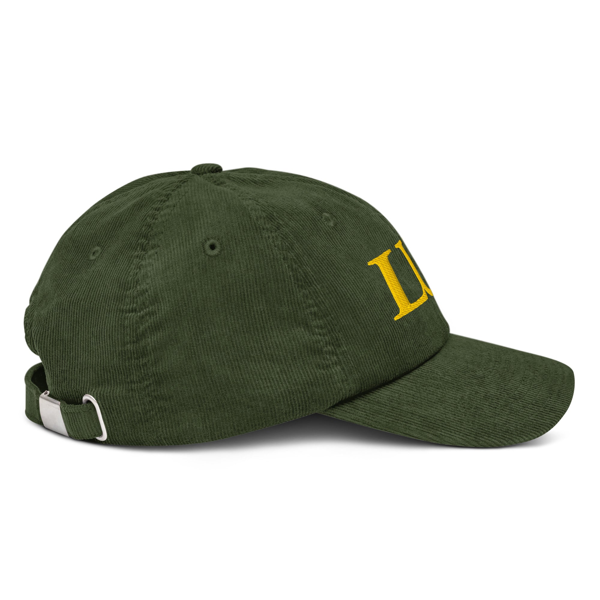 Green Bay Corduroy Lux Hat side view, men and women