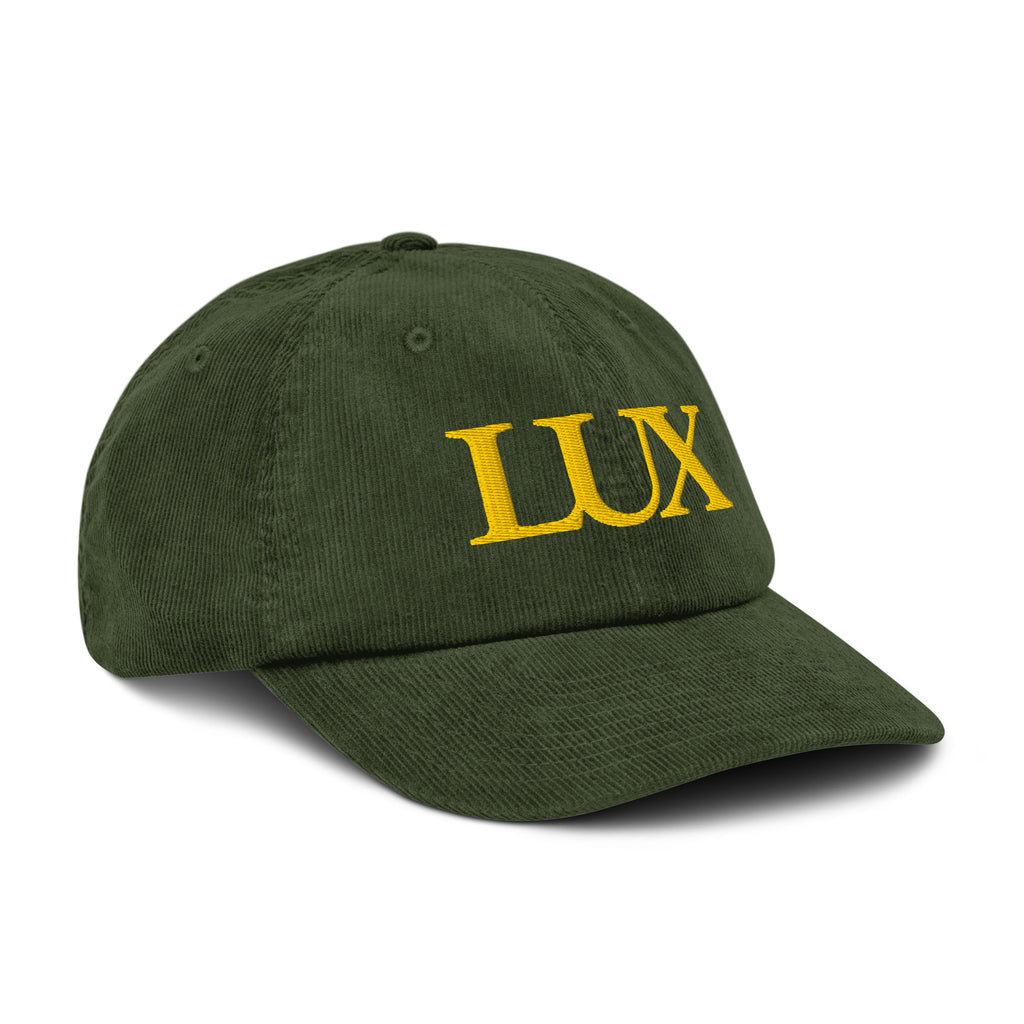 Green Bay Corduroy Lux Hat fabric and stitching close-up