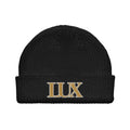 LUX Fisherman Beanie black front view
