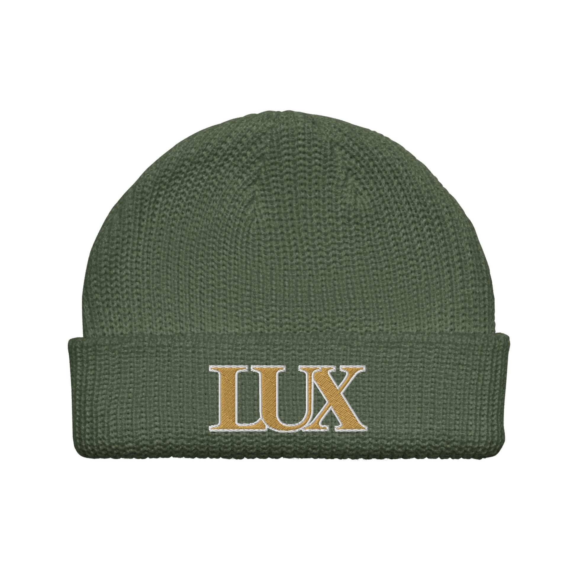 LUX Fisherman Beanie cypress front view