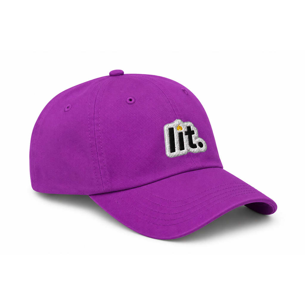 LIT PURPLE DAD HAT – LUXHATSCO SIGNATURE EMBROIDERED CAP