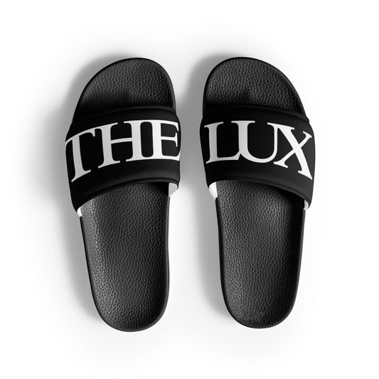 "The Lux" Black Signature Slides (Unisex)