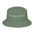 DarkSeaGreen Luxhatsco Fashion Bucket Hat – Luxhatsco Logo – front view