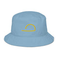 Light Blue Luxhatsco Fashion Bucket Hat – Luxhatsco Symbol – angled view