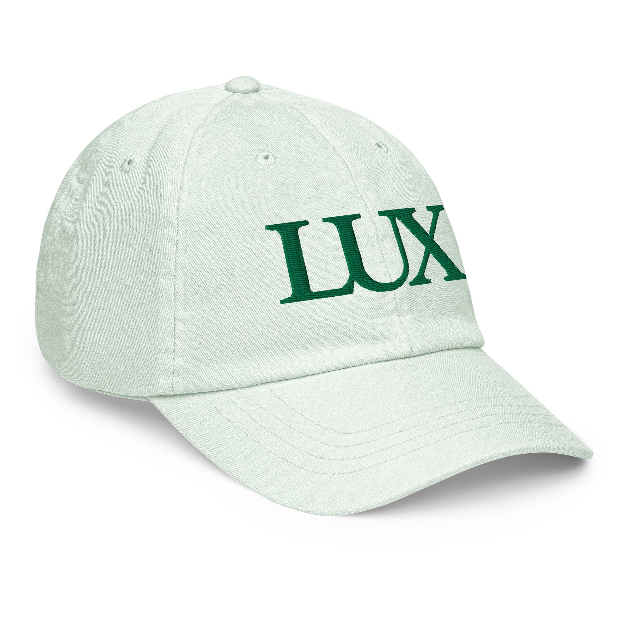 “LUX” Pastel Baseball Cap (Mint Green)