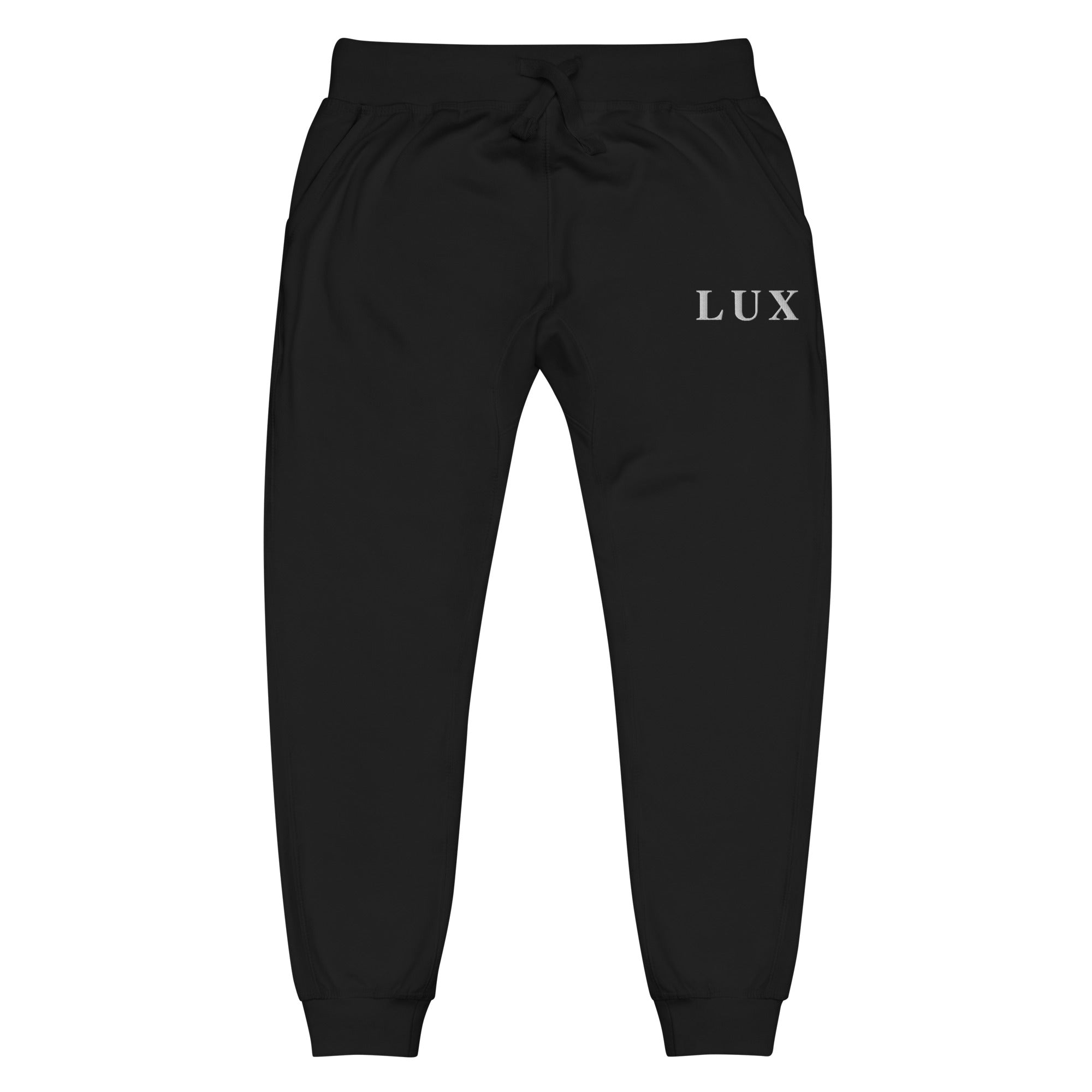 Black LUX Classic Sweatpants front view
