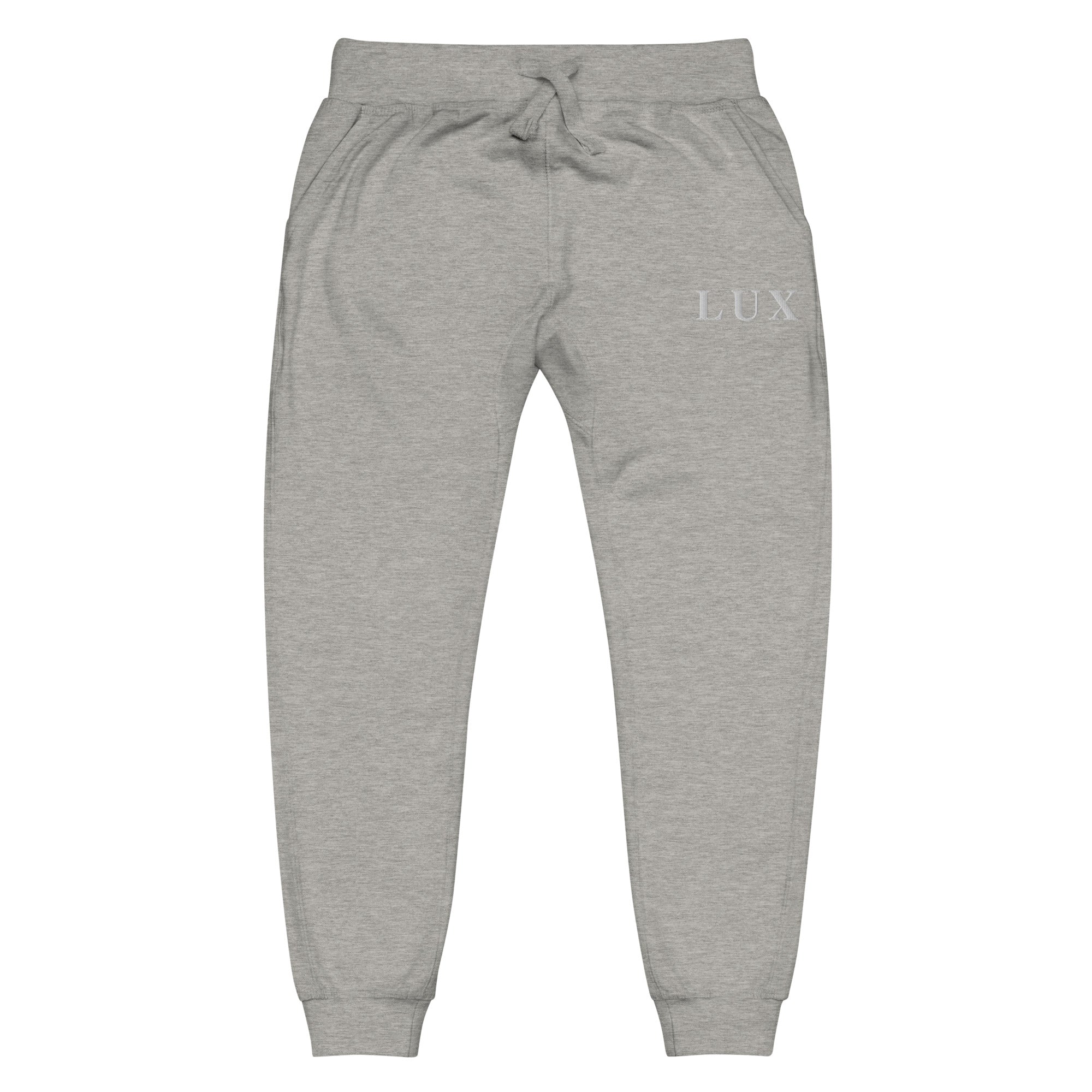 Light Grey LUX Classic Sweatpants front view
