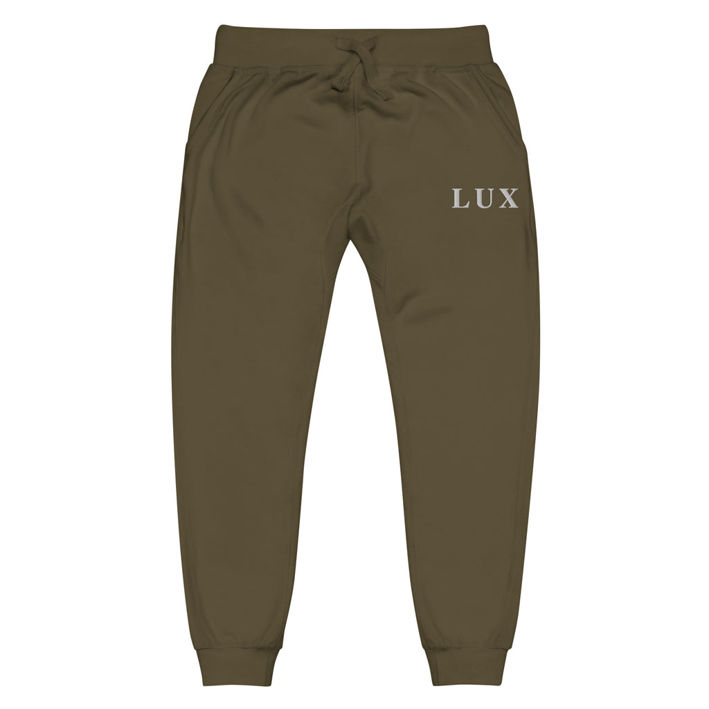 Olive LUX Classic Sweatpants front view