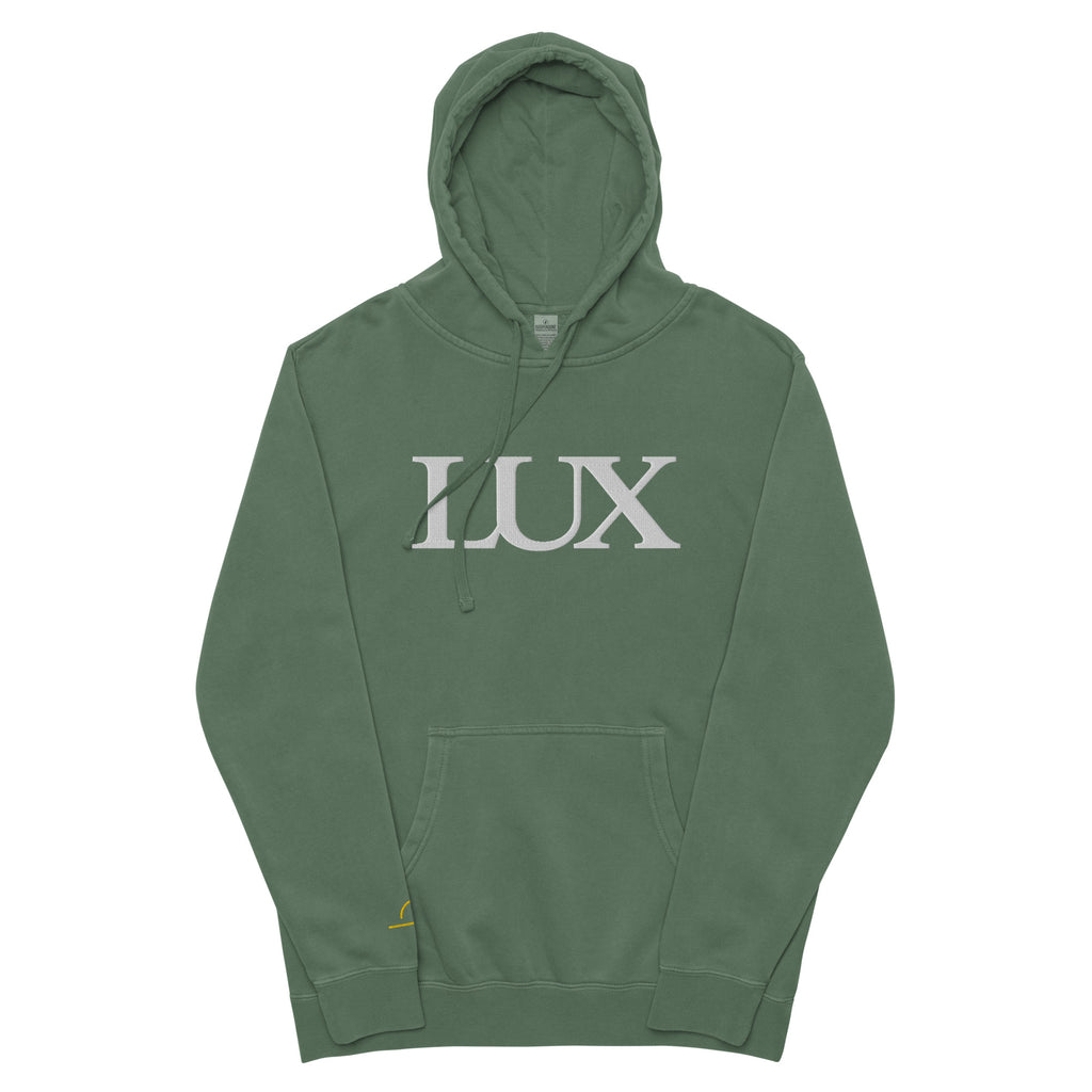Pigment Green LUX Hoodie front view