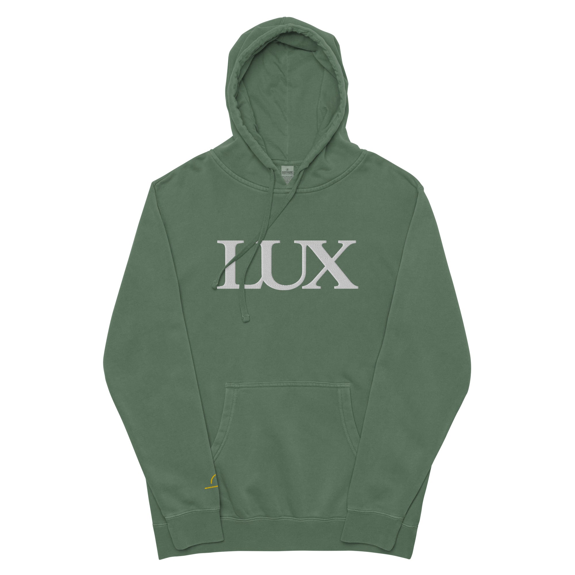 Pigment Green LUX Hoodie front view