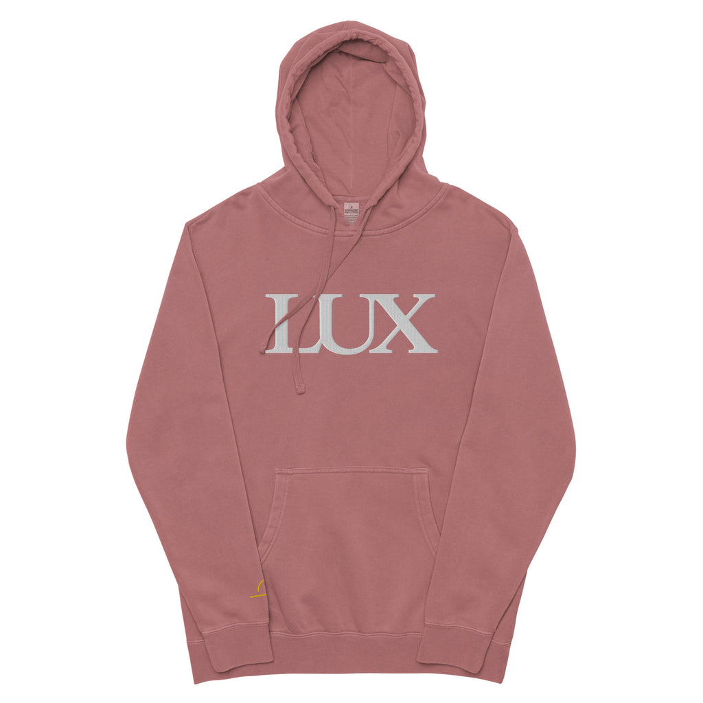 Pigment Maroon LUX Hoodie front view