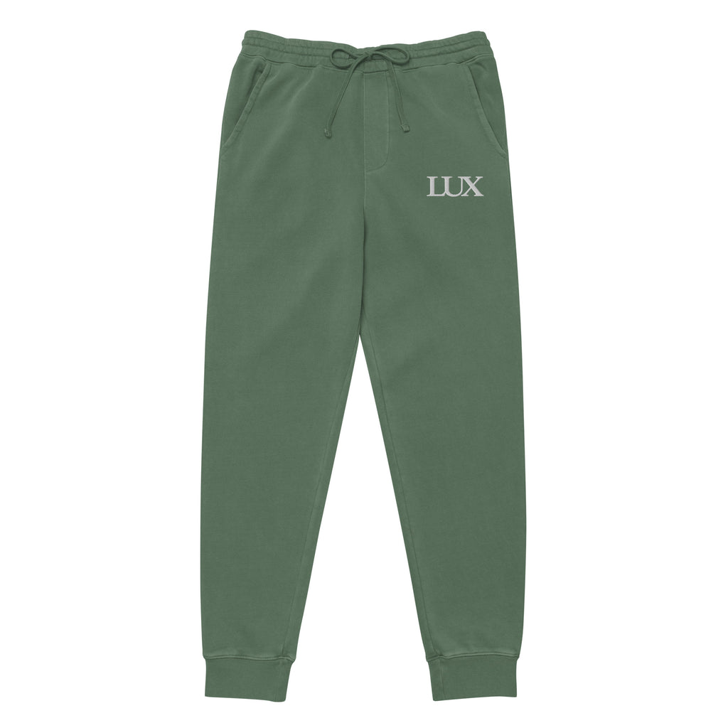 Pigment Green LUX Sweatpants front view